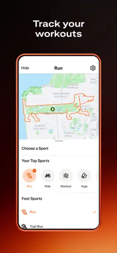 Strava应用界面