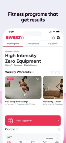 Sweat应用界面