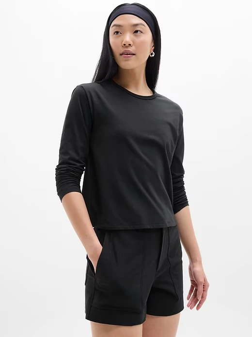 XXXXL Athleta Ultimate Long-Sleeve Top in sapphire for yoga