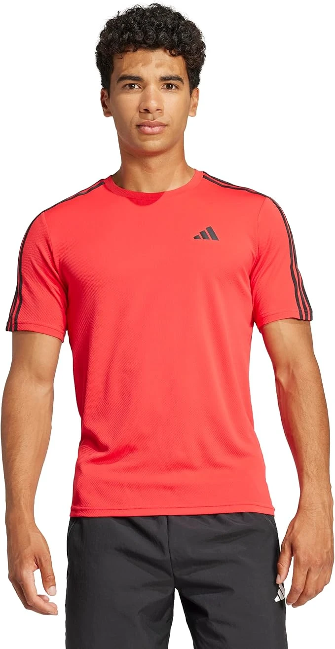 XXXXL Adidas Aeroready 3-Stripes Tee in neon green for gym